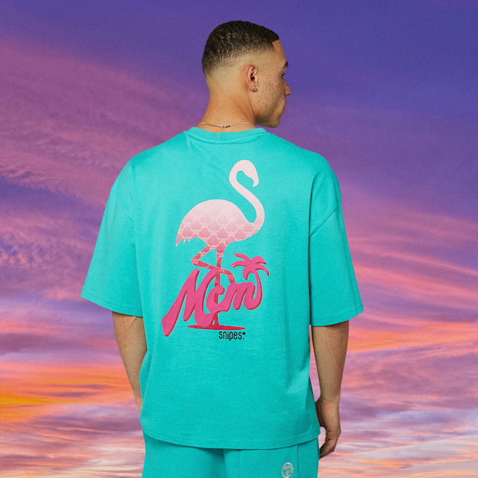 MCM x SNIPES Flamingo T-Shirt turkoois 47056 3