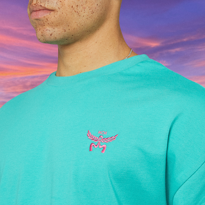 MCM x SNIPES Flamingo T-Shirt turquesa 47056 4