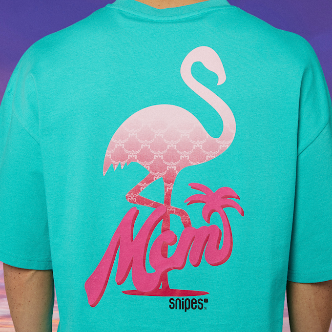 MCM x SNIPES Flamingo T-Shirt turquesa 47056 6