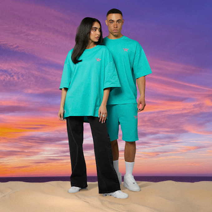 MCM x SNIPES Flamingo T-Shirt turkoois 47056 7