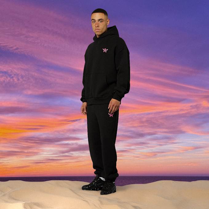 MCM x SNIPES Flamingo Hoodie preto 47055 6