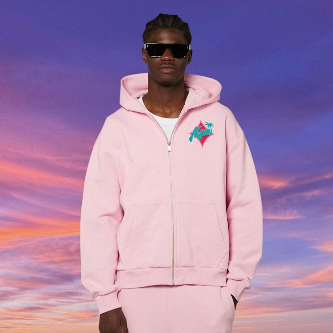 MCM x SNIPES Palm Zip Hoodie rosa 47061 2