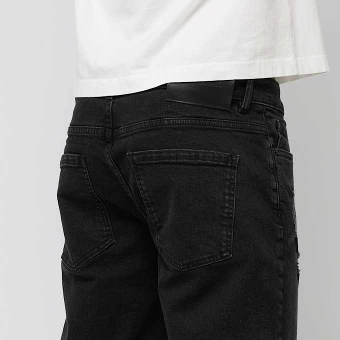 2Y STUDIOS Leonardo Ripped Slim Fit Shorts zwart 47104 4