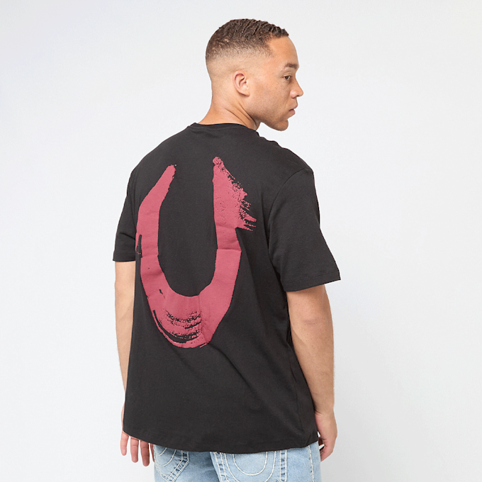 True Religion Relaxed NU Brush Tee czarny 47107 2