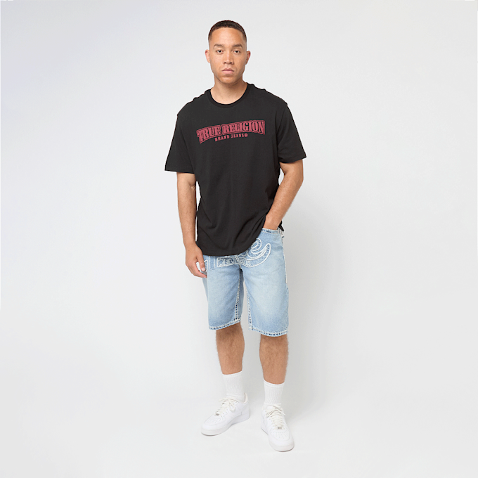 True Religion Relaxed NU Brush Tee negro 47107 5