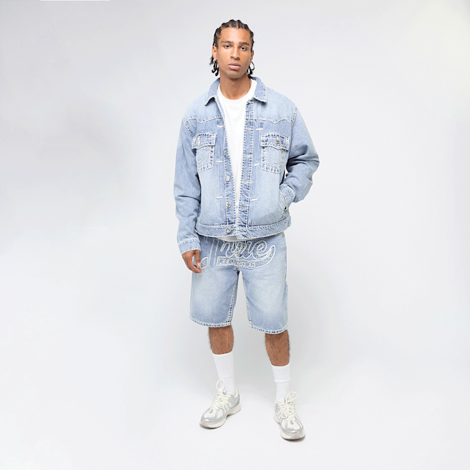 True Religion Super T Oversized Denim Jacket azul 47108 6