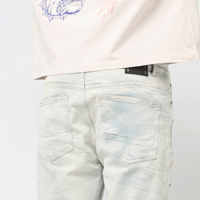 Smoke Rise Distressed Rip & Repair Denim Shorts blau 47218 4