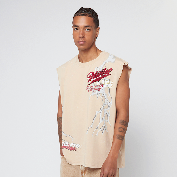 Smoke Rise Rhinestone Killer Life T-Shirt beige 47216 2