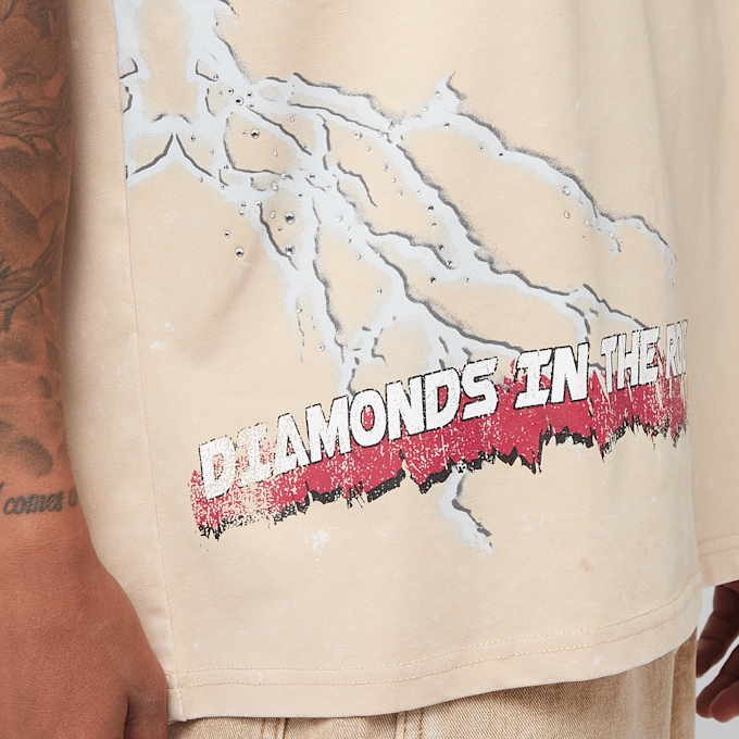 Smoke Rise Rhinestone Killer Life T-Shirt beige 47216 4