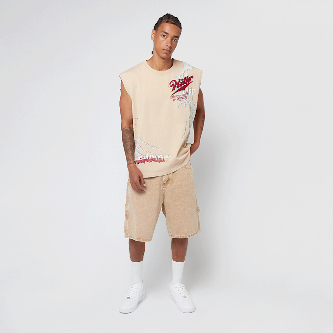 Smoke Rise Rhinestone Killer Life T-Shirt beige 47216 6