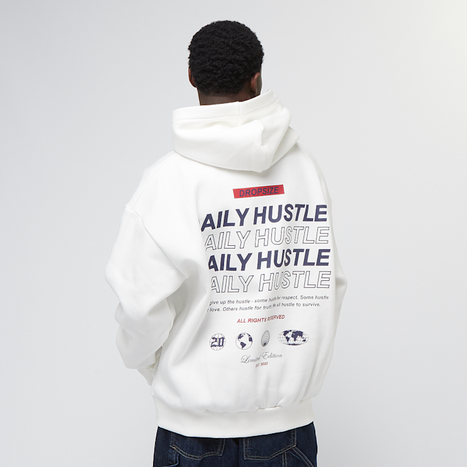 DropSize Heavy Oversized Daily Hustle Hoodie biały 47225 1