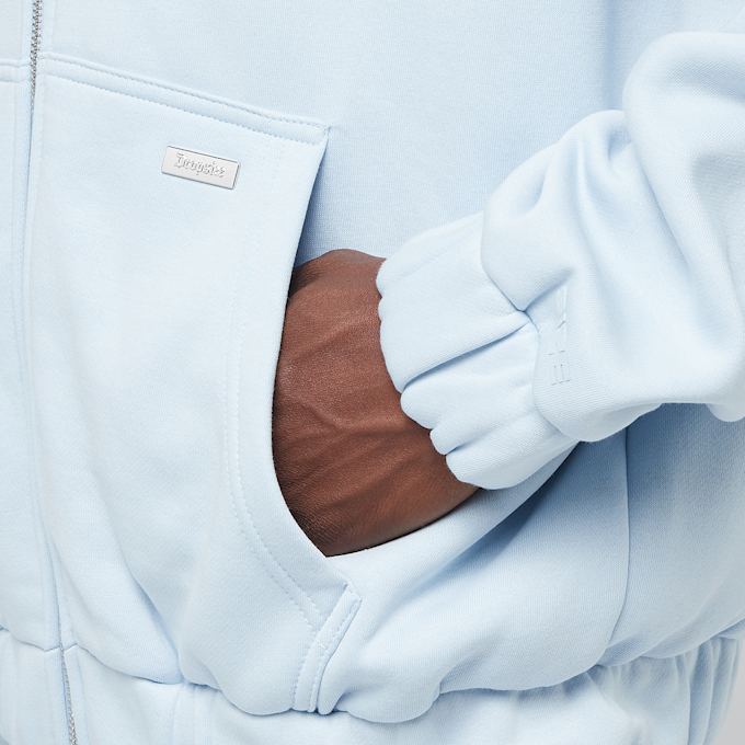 DropSize Oversize Metal Patch Zip-Hoodie bleu 47238 3