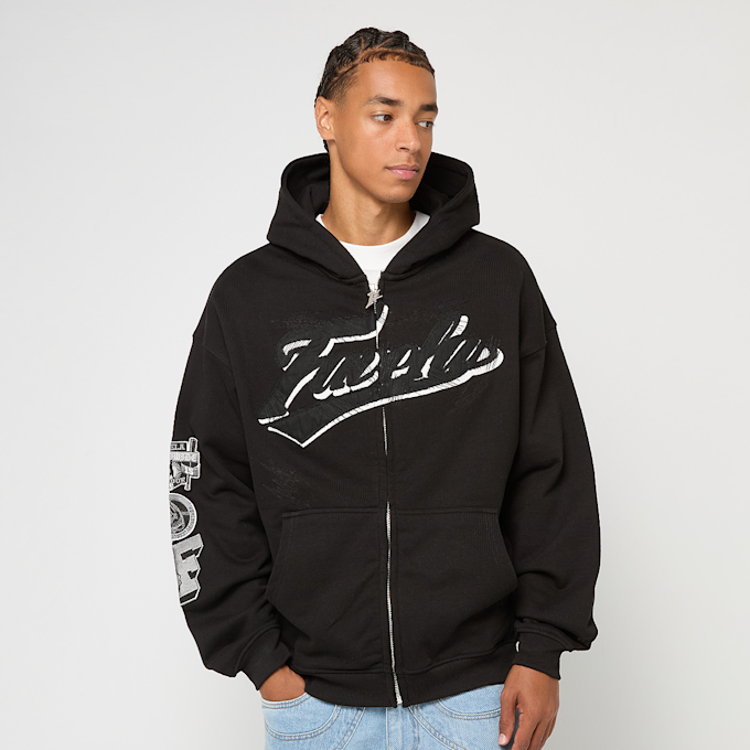 FAVELA Off Set Frontzip Hoodie preto 47255 1