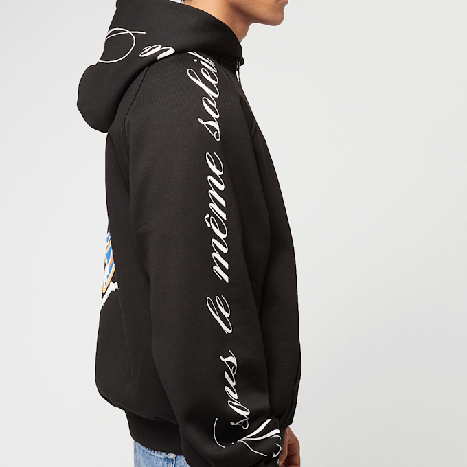 zəяo si:x nœf Alternate Logo Script Oversized Zip Hoodie nero 47264 5