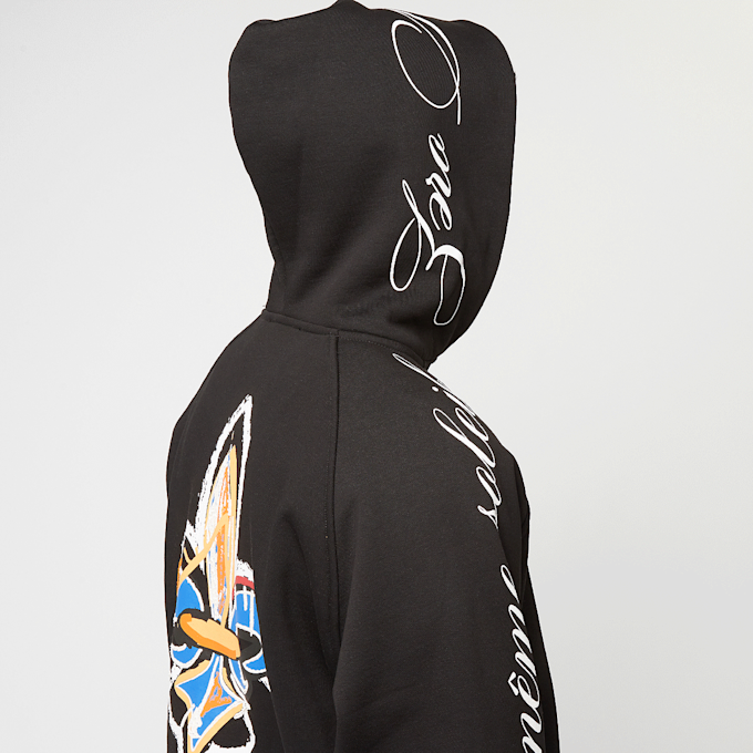 zəяo si:x nœf Alternate Logo Script Oversized Zip Hoodie negro 47264 8