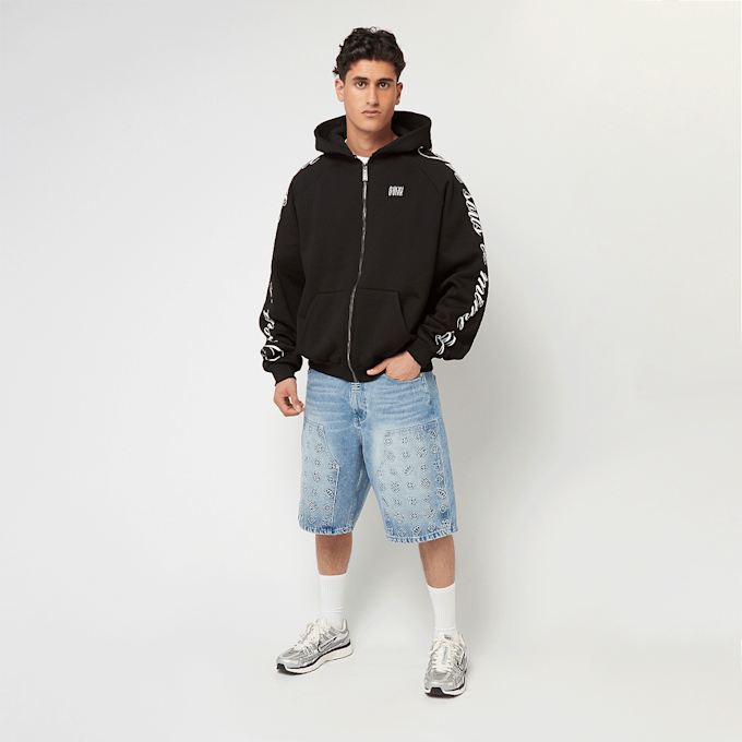 zəяo si:x nœf Alternate Logo Script Oversized Zip Hoodie crna 47264 9