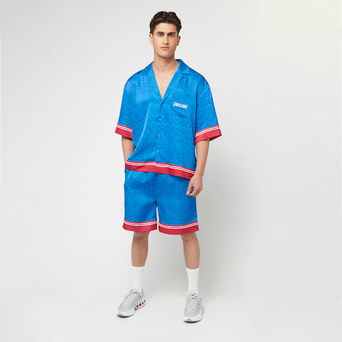 zəяo si:x nœf Primary Logo Ornament Resort Shirt blauw 47268 5