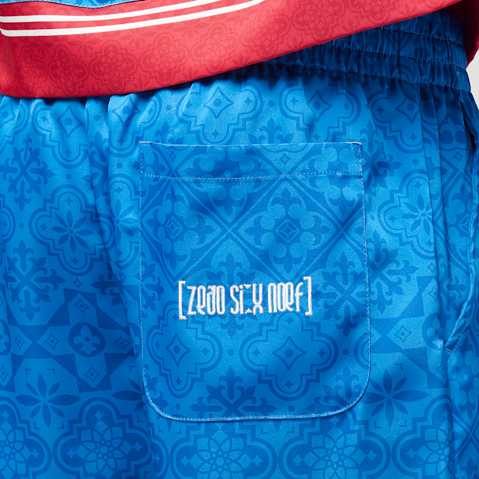 zəяo si:x nœf Primary Logo Ornament Resort Shorts blu 47270 4