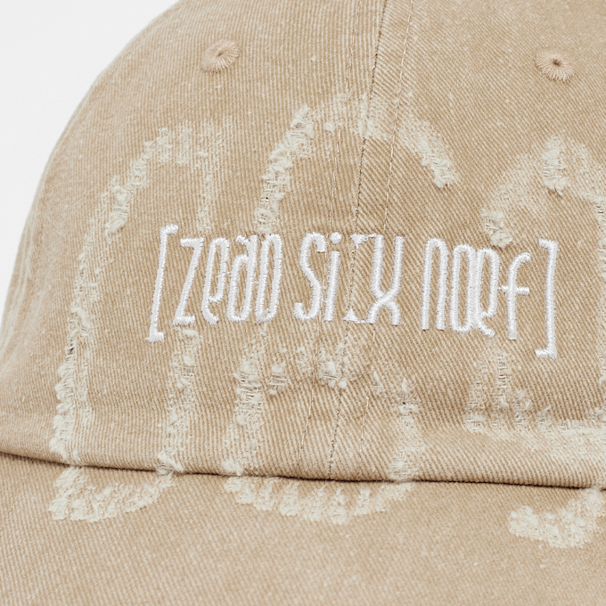 zəяo si:x nœf Primary Logo Washed Baseball Cap bege 47284 4