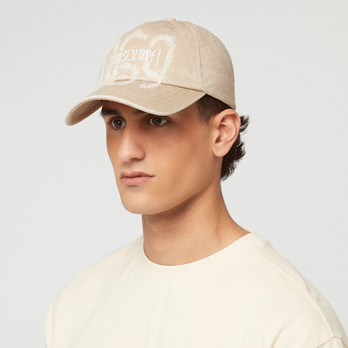 zəяo si:x nœf Primary Logo Washed Baseball Cap bege 47284 5