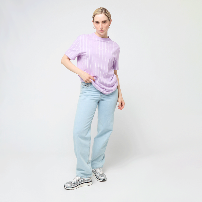 Karl Kani Small Signature Essential Pinstripe Oversized Tee morado 47444 4