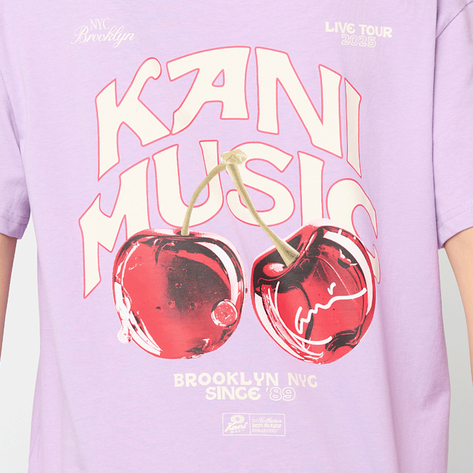 Karl Kani Signature Cherry Print Oversized T-Shirt violeta 47447 4