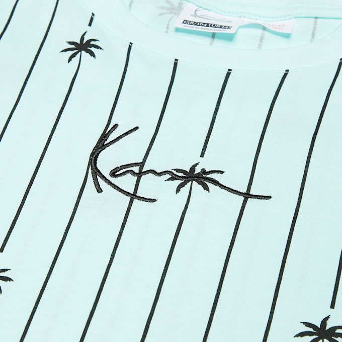 Karl Kani Signature Palm Pinstripe T-Shirt Junior türkis 47412 2
