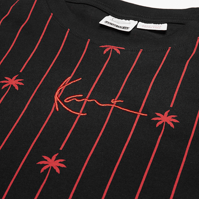 Karl Kani Signature Palm Pinstripe T-Shirt Junior negro 47413 3