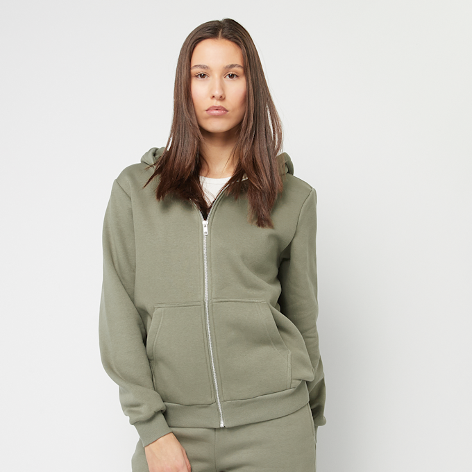Urban Classics Fluffy Zip Hoody verde 47487 1
