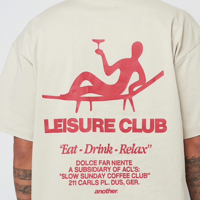 Another Cotton Lab Leisure Club Oversized T-Shirt beż 47516 4