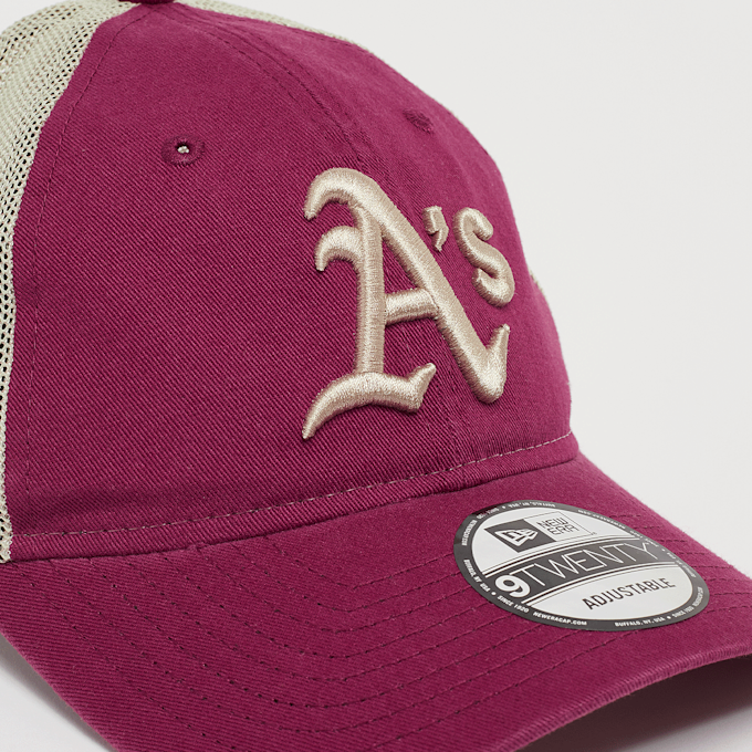 New Era 9Twenty Trucker Washed Oakland Athletics rouge 47628 4