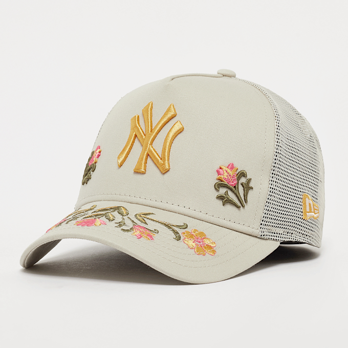 New Era A-Frame Trucker Floral Icon New York Yankees beige 47646 1