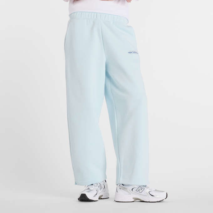 New Balance Reimagined Fleece Barrel Leg Pants azul 47709 1