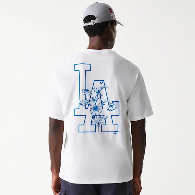 New Era MLB Los Angeles Dodgers Floral Graphic Oversized Tee blanco 47728 2