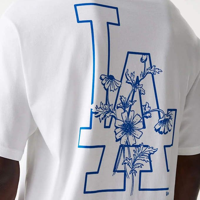 New Era MLB Los Angeles Dodgers Floral Graphic Oversized Tee bianco 47728 5