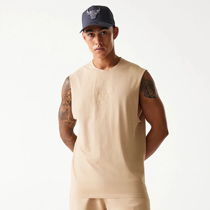 New Era NBA Chicago Bulls Washed Tanktop beige 47750 1