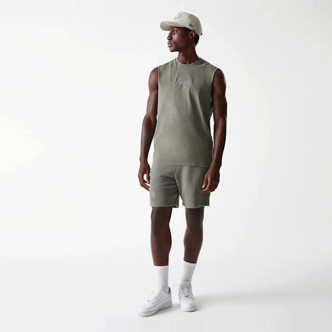 New Era NBA Los Angeles Lakers Washed Tanktop grigio 47753 5