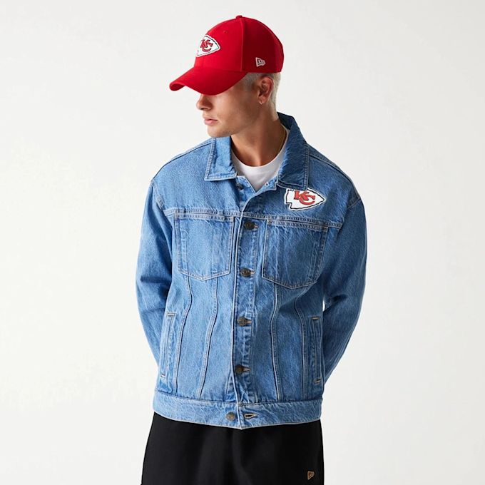 New Era NFL Denim Jacket Kansas City Chiefs bleu 47755 1