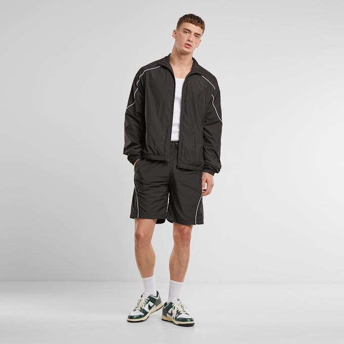 Urban Classics Piped Panel Trackshorts zwart 47785 5