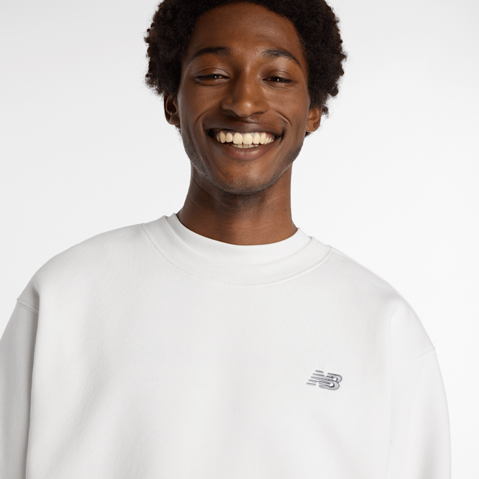 New Balance Linear Graphic Fleece Crew grigio 47815 4