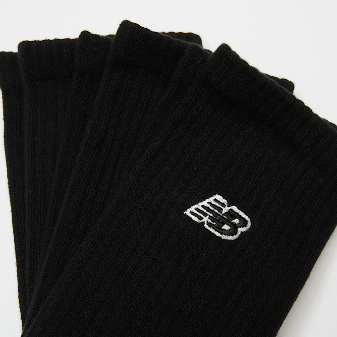 New Balance 3 PACK - NB BLACK PATCH LOGO CREW -  black negro 48234 2