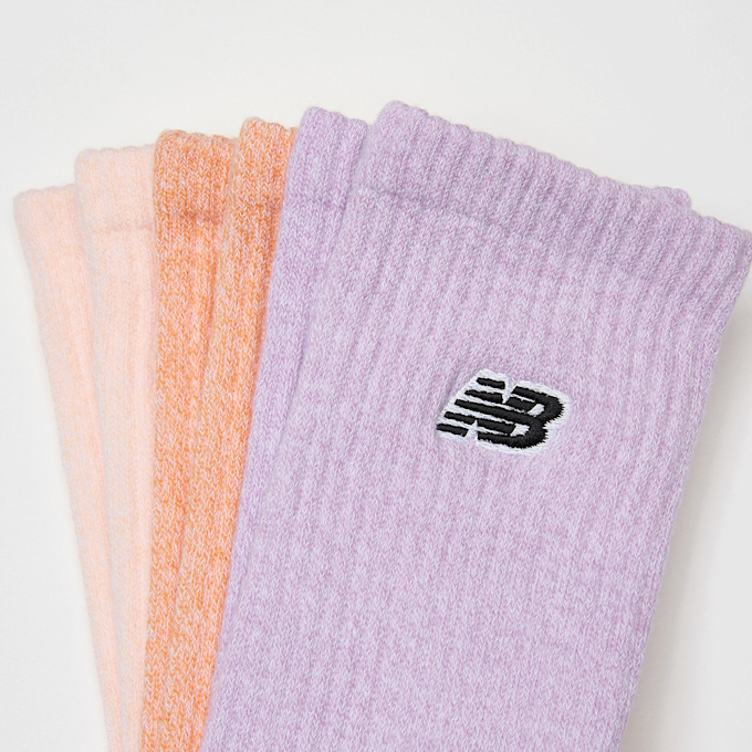 New Balance 3 PACK - KIDS PATCH LOGO SEASONAL CREW - purple/pink/rose višebojno 48242 2