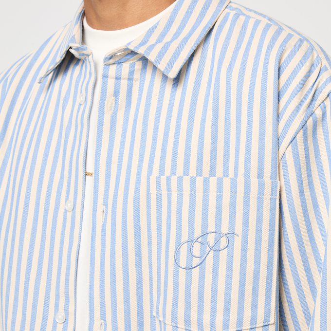 Prohibited Striped Vacation Shirt plava 48330 3