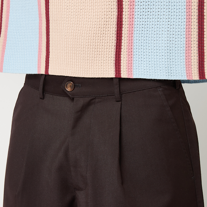 Prohibited Pleated Shorts castanho 48337 3