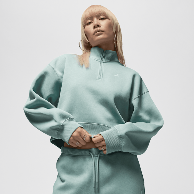 Jordan Brooklyn Fleece Quarter-Zip Top turquesa 48451 1