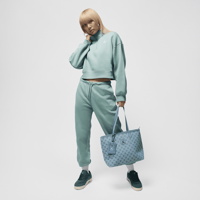 Jordan Brooklyn Fleece Quarter-Zip Top turkusowy 48451 5