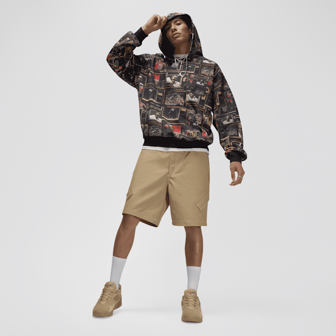 Jordan All Over Print Fleece Hoodie preto 48706 7