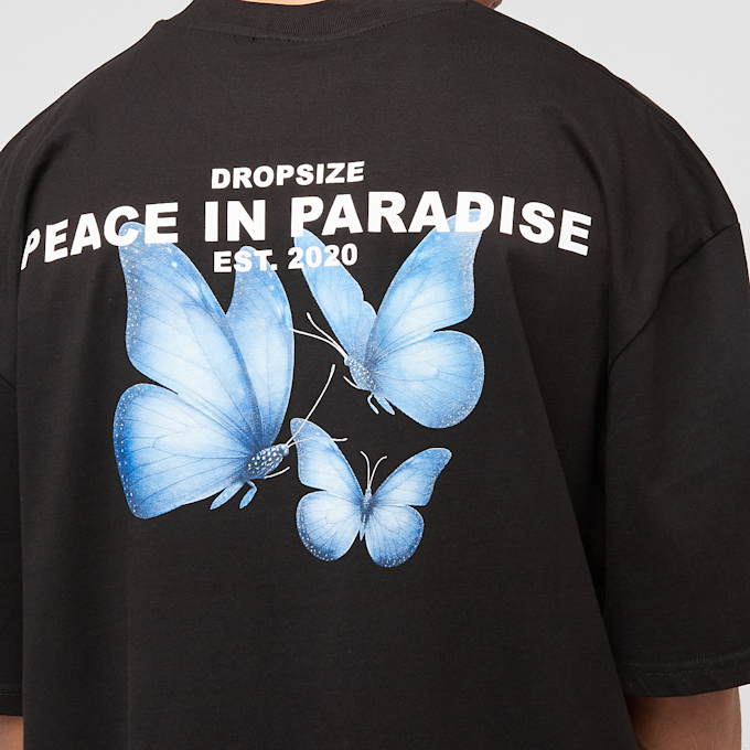 DropSize Heavy Oversized Butterflies Paradise T-Shirt negro 48846 4