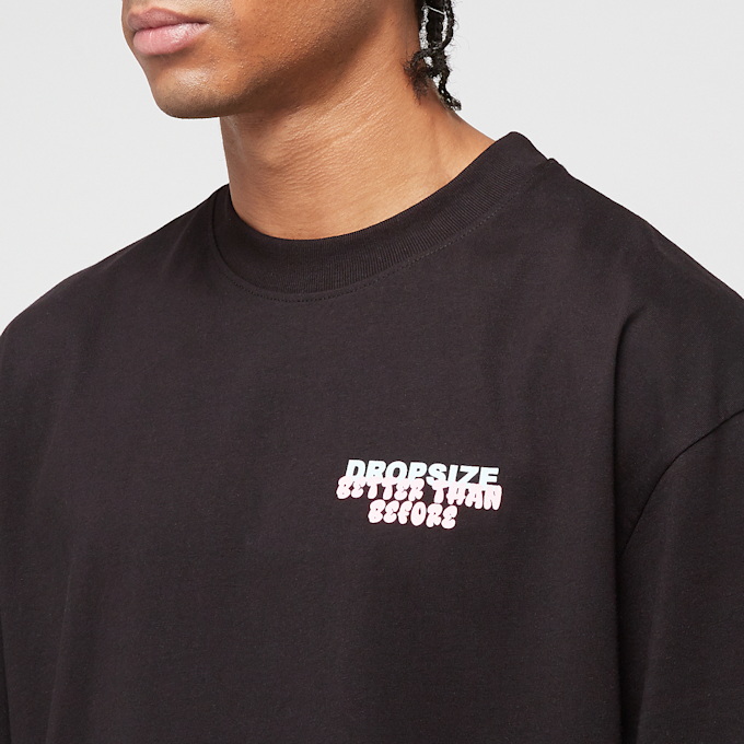 DropSize Heavy Oversized Bubble Font T-Shirt zwart 48880 3