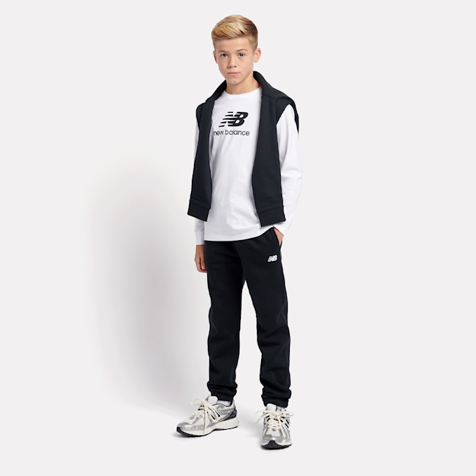 New Balance Boys Brush Back Small Logo Joggers nero 48971 5